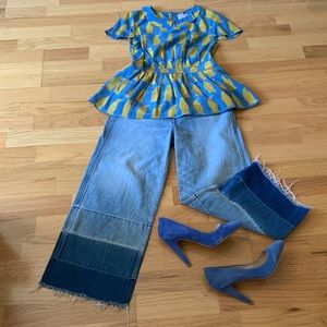 Adorable 💙💛Silk top📍FIRM📍